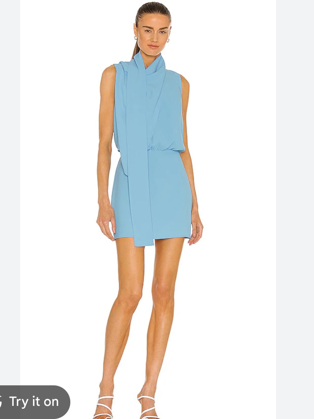 Amanda Uprichard Sleeveless Mini‎ Dress in Light Blue